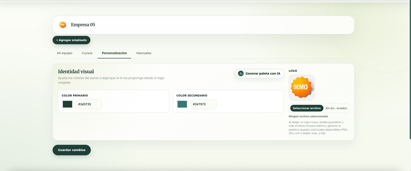 Personalización por empresa - Cursos Grupo Colec